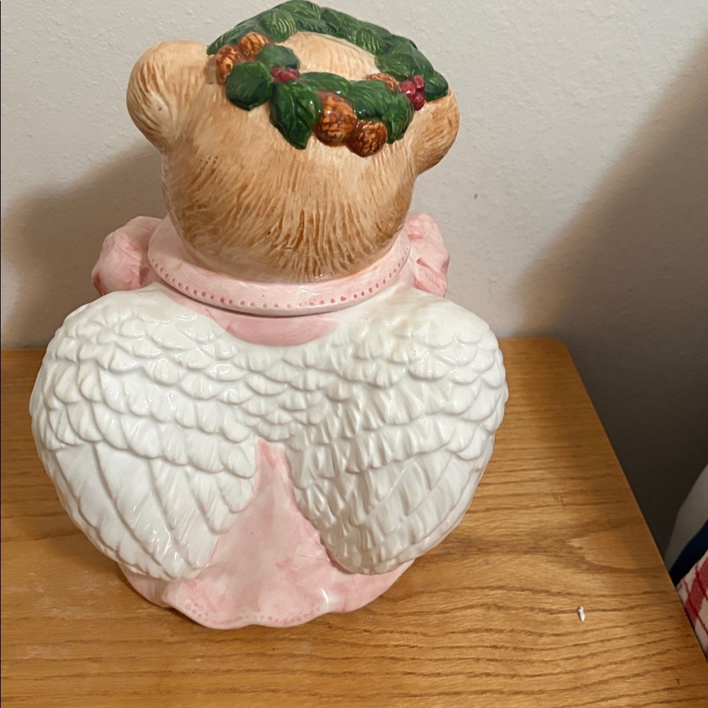 Charming Bear Cookie Jar with Pink Dress - Picture 2 of 2